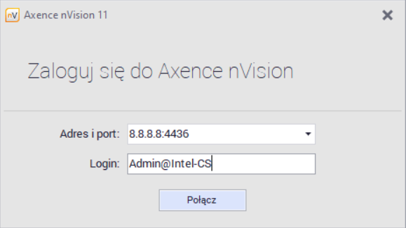 Logowanie Axence nVision 11