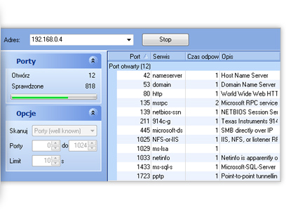 Axence netTools Portscan